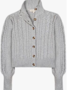 HOPE & IVY Light Gray Cable-Knit Button Cardigan Never Worn NWOT